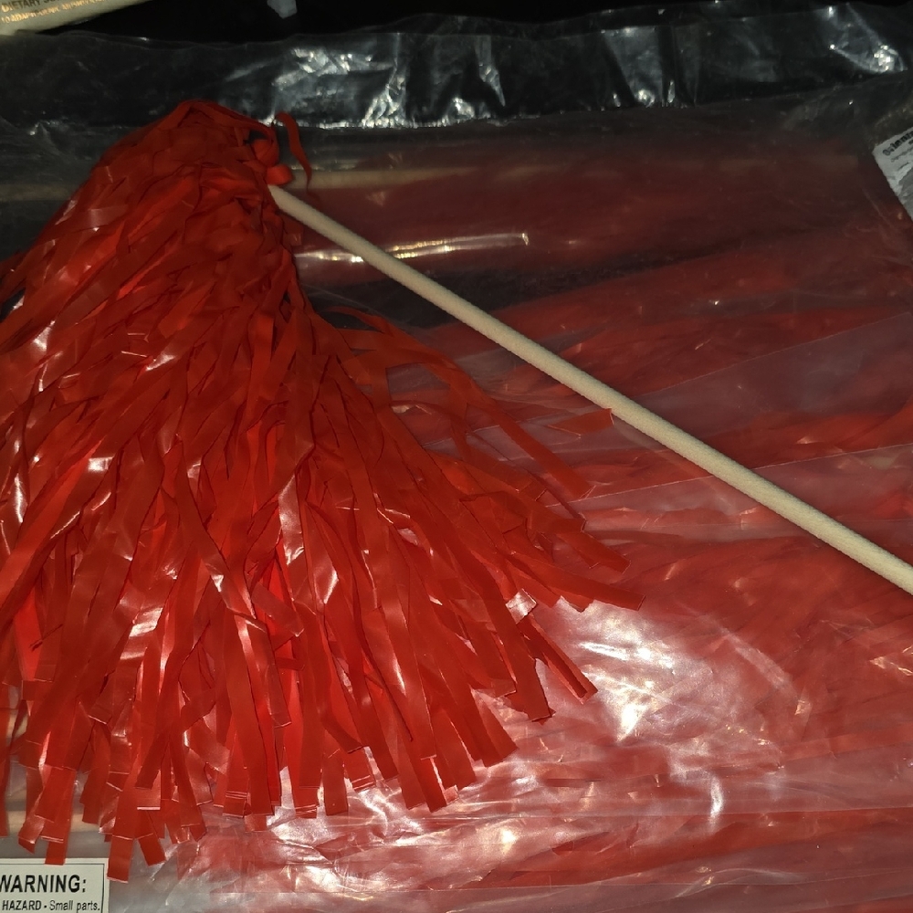 Red Party Pom Pom